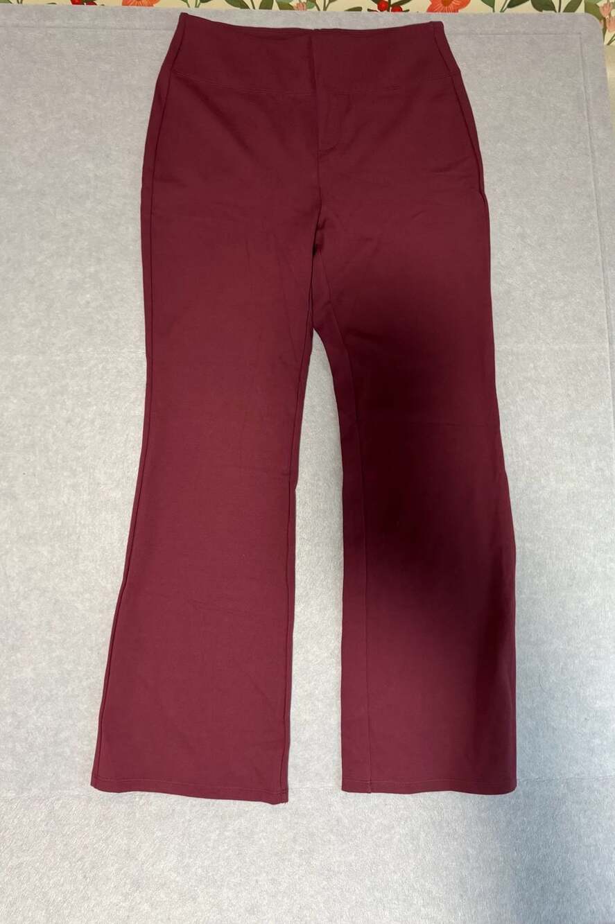 Halara Flare Pants Burgundy Stretch High Waisted Work Pants
